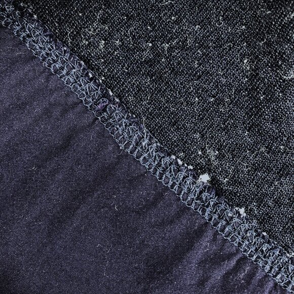 Two by Vince Camuto Navy Blue and White Layered-Look Long Sleeve Tunic Top - Picture 10 of 12